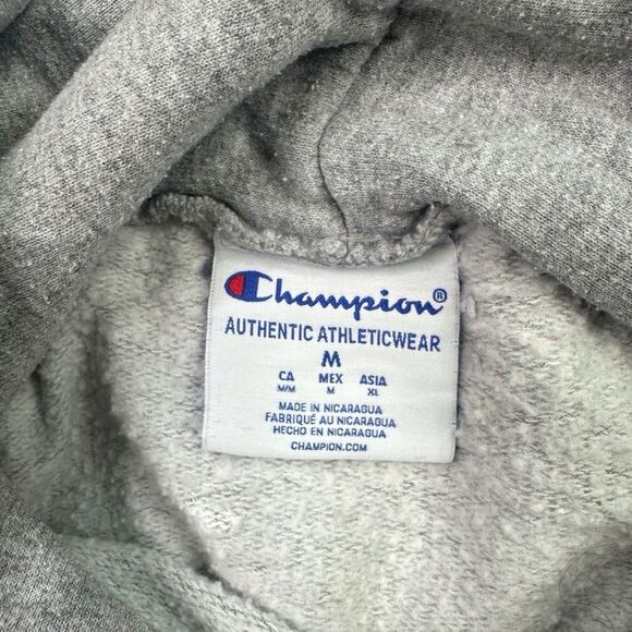 Vintage Champion Stonehill College Drawstring Hoodie - Size Medium - Picture 5 of 6